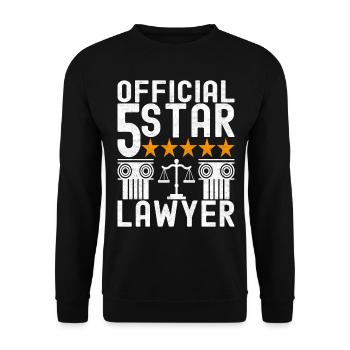 Law Student Judge Public Prosecutor - Unisex Sweatshirt - black - Front - Alina (178cm) & Michal (187cm)