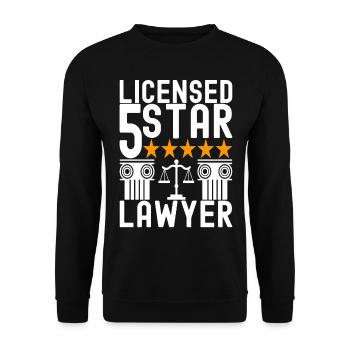 Law Student Judge Public Prosecutor - Unisex Sweatshirt - black - Front - Alina (178cm) & Michal (187cm)