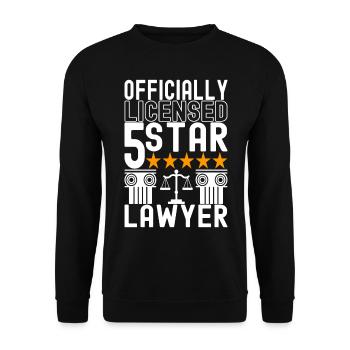 Law Student Judge Public Prosecutor - Unisex Sweatshirt - black - Front - Alina (178cm) & Michal (187cm)