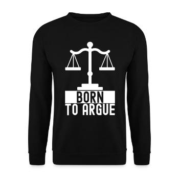 Law Student Judge Public Prosecutor - Unisex Sweatshirt - black - Front - Alina (178cm) & Michal (187cm)