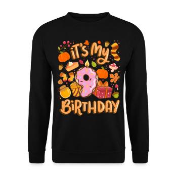 C’est mon 9 anniversaire automne feuille d’érable automne automne - Sweat-shirt Unisexe - noir - Devant - Alina (178cm) & Michal (187cm)