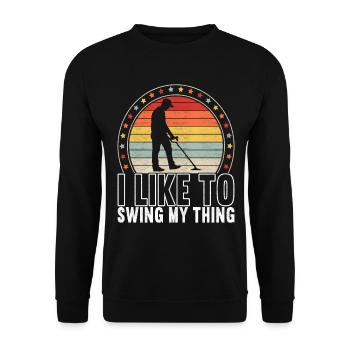 Metalldetektor Sondengänger Sondler - Unisex Pullover - Schwarz - Vorne - Alina (178cm) & Michal (187cm)