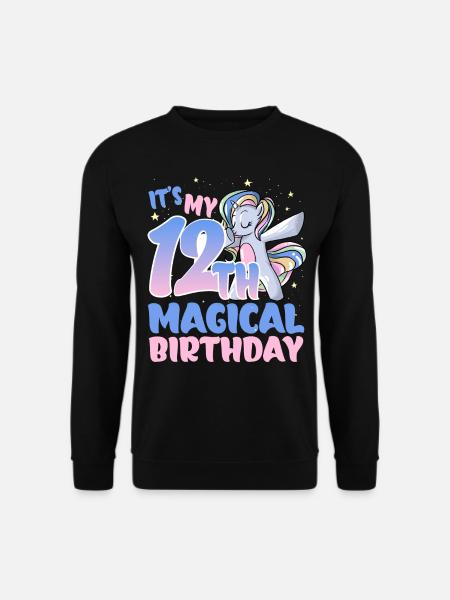 It's my 12th magical birthday - Unisex Sweatshirt - black