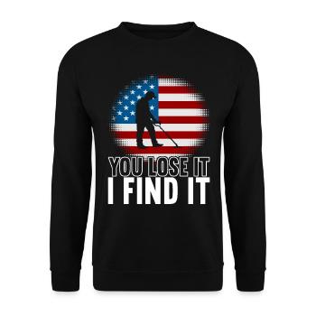 Metalldetektor Sondengänger Sondler - Unisex Pullover - Schwarz - Vorne - Alina (178cm) & Michal (187cm)