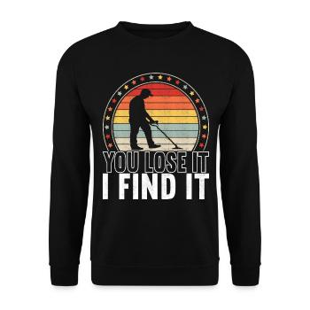 Metalldetektor Sondengänger Sondler - Unisex Pullover - Schwarz - Vorne - Alina (178cm) & Michal (187cm)