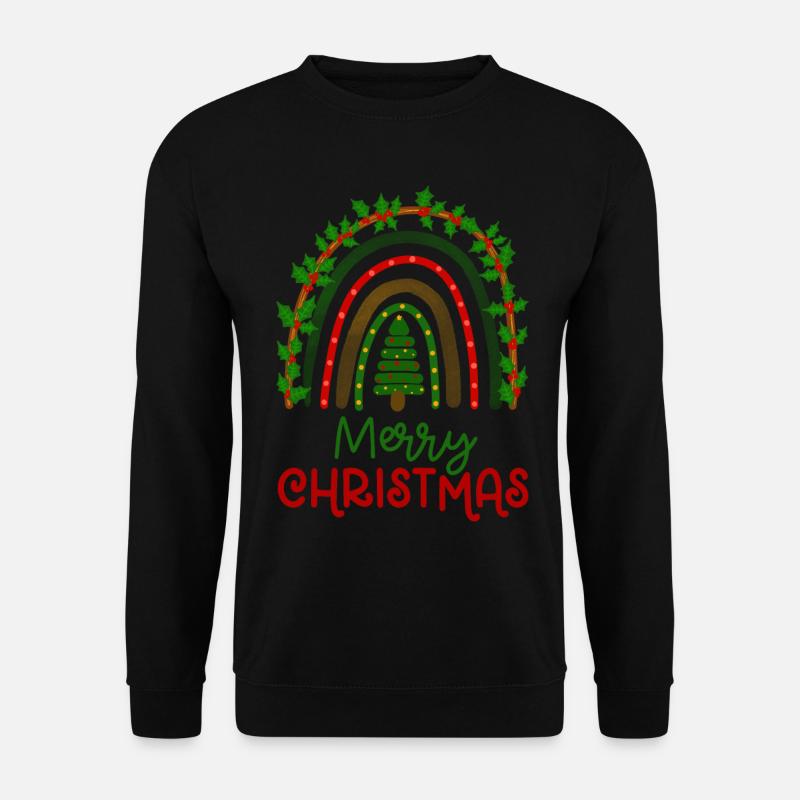 Christmas Rainbow Merry Christmas - Unisex Sweatshirt - black
