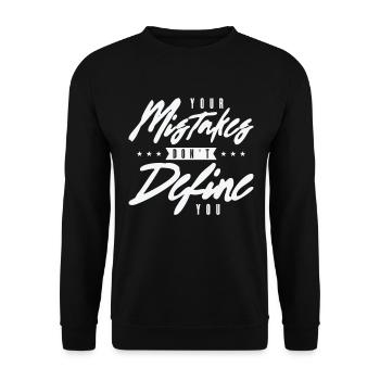 Mistakes Wisdom Quotes Positivity Life Quotes - Unisex Sweatshirt - black - Front - Alina (178cm) & Michal (187cm)
