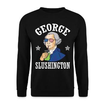 George Slushington Smoothie 4. Juli - Unisex Pullover - Schwarz - Vorne - Alina (178cm) & Michal (187cm)