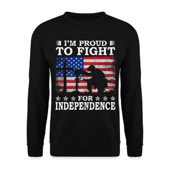 Je suis fier de défendre l’indépendance - Sweat-shirt Unisexe - noir - Devant - Alina (178cm) & Michal (187cm)