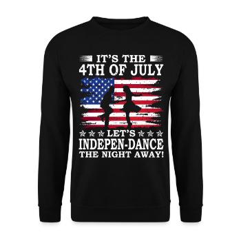 It's the 4th of July, we're dancing the - Unisex Sweatshirt - black - Front - Alina (178cm) & Michal (187cm)