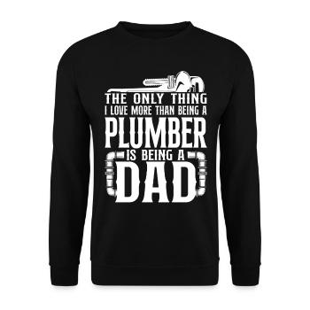 Plumbing Plumber Dad Vintage The - Unisex Sweatshirt - black - Front - Alina (178cm) & Michal (187cm)