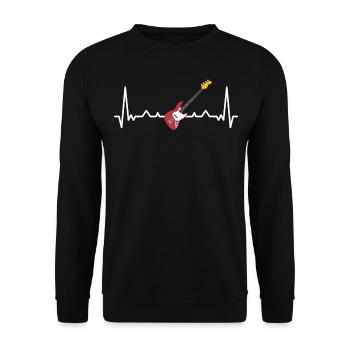 Musicien de guitare basse - Sweat-shirt Unisexe - noir - Devant - Alina (178cm) & Michal (187cm)