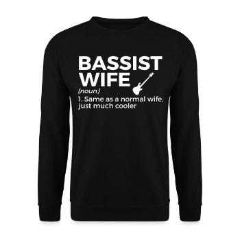 Musicien de guitare basse - Sweat-shirt Unisexe - noir - Devant - Alina (178cm) & Michal (187cm)