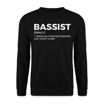 Musicien de guitare basse - Sweat-shirt Unisexe - noir - Devant - Alina (178cm) & Michal (187cm)