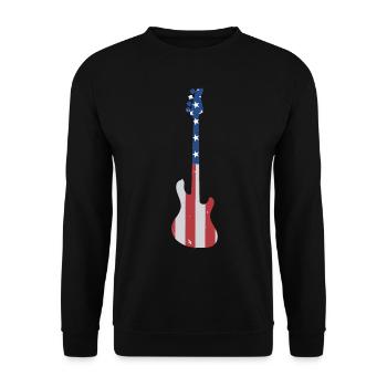 Musiciens de guitare basse - Sweat-shirt Unisexe - noir - Devant - Alina (178cm) & Michal (187cm)