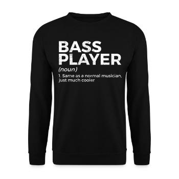 Musicien de guitare basse - Sweat-shirt Unisexe - noir - Devant - Alina (178cm) & Michal (187cm)