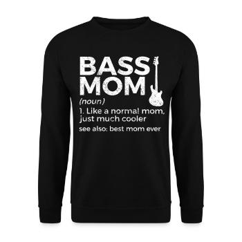 Musicien de guitare basse - Sweat-shirt Unisexe - noir - Devant - Alina (178cm) & Michal (187cm)