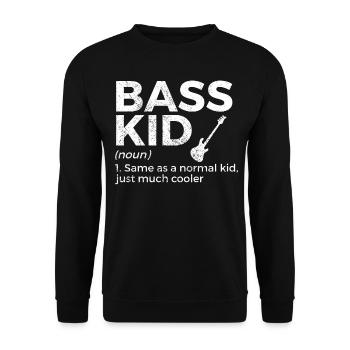 Musicien de guitare basse - Sweat-shirt Unisexe - noir - Devant - Alina (178cm) & Michal (187cm)