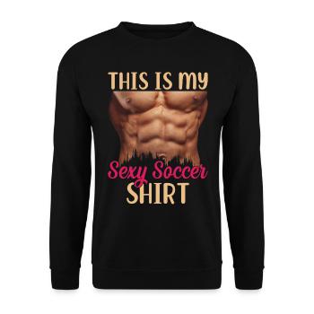 Soccer Player Soccer Lover - Funny Soccer - Unisex Pullover - Schwarz - Vorne - Alina (178cm) & Michal (187cm)