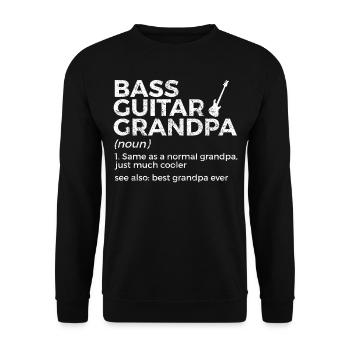 Musicien de guitare basse - Sweat-shirt Unisexe - noir - Devant - Alina (178cm) & Michal (187cm)