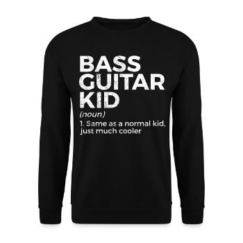 Musicien de guitare basse - Sweat-shirt Unisexe - noir - Devant - Alina (178cm) & Michal (187cm)