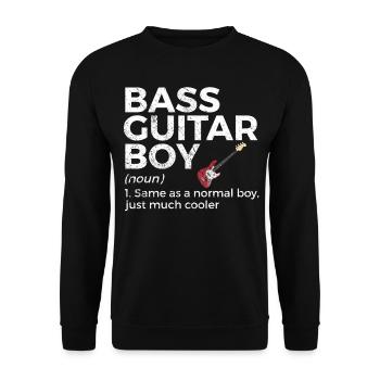 Musicien de guitare basse - Sweat-shirt Unisexe - noir - Devant - Alina (178cm) & Michal (187cm)