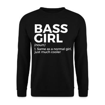 Musicien de guitare basse - Sweat-shirt Unisexe - noir - Devant - Alina (178cm) & Michal (187cm)