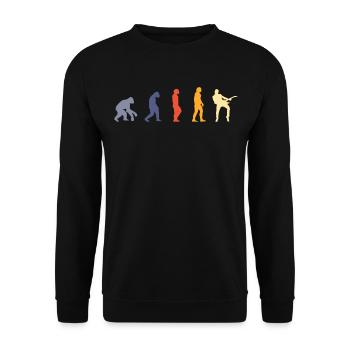 Musicien de guitare basse - Sweat-shirt Unisexe - noir - Devant - Alina (178cm) & Michal (187cm)