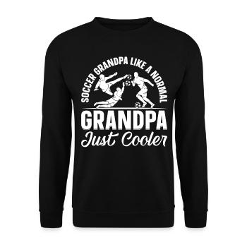 Grand-père de football comme un grand-père normal juste plus cool - Sweat-shirt Unisexe - noir - Devant - Alina (178cm) & Michal (187cm)