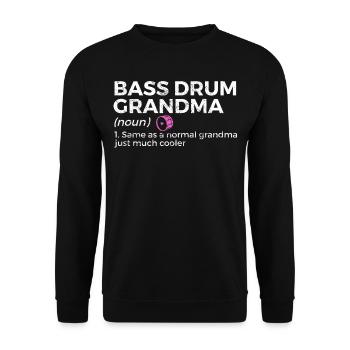 Musicien de grosse caisse - Sweat-shirt Unisexe - noir - Devant - Alina (178cm) & Michal (187cm)
