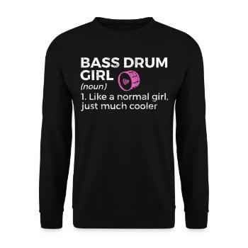 Musicien de grosse caisse - Sweat-shirt Unisexe - noir - Devant - Alina (178cm) & Michal (187cm)