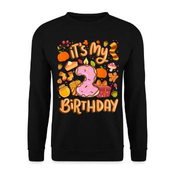 C’est mon automne 2 ans feuille d’érable automne automne - Sweat-shirt Unisexe - noir - Devant - Alina (178cm) & Michal (187cm)