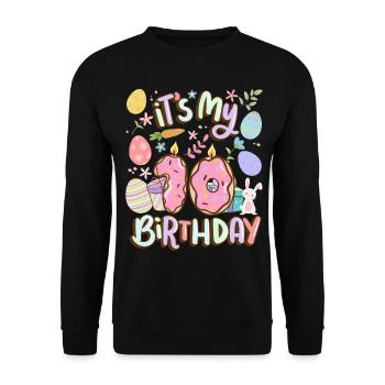 It's My 10th Birthday Easter Donut Holiday - Unisex Sweatshirt - black - Front - Alina (178cm) & Michal (187cm)