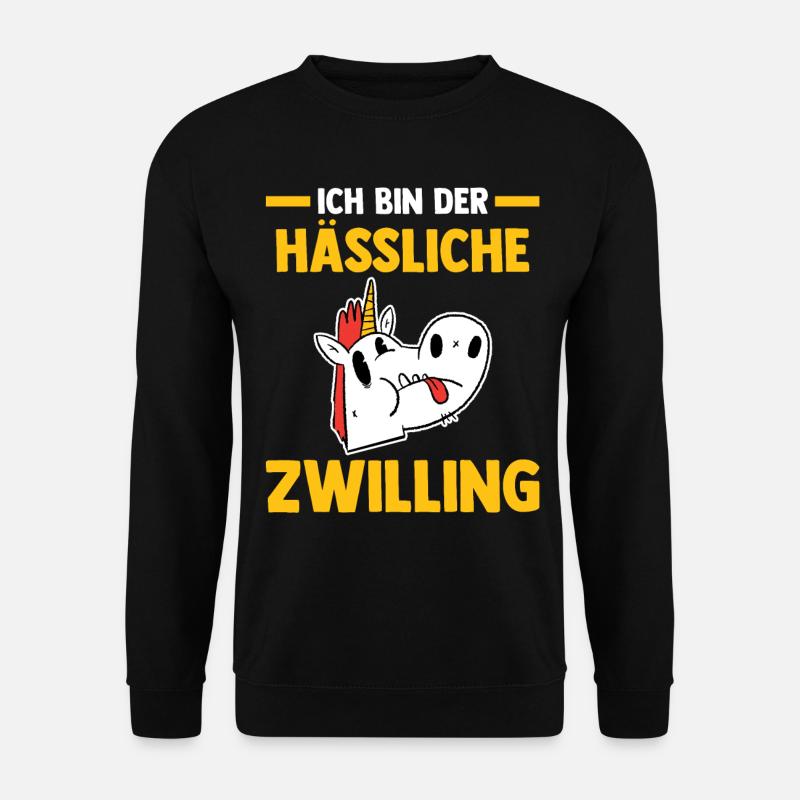 Zwillingsgeschwister Zwilling Zwillinge - Unisex Pullover - Schwarz
