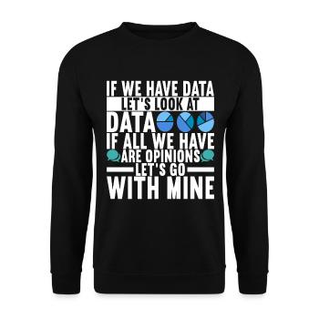 Analyste de données Data Scientist - Sweat-shirt Unisexe - noir - Devant - Alina (178cm) & Michal (187cm)