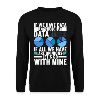 Analyste de données Data Scientist - Sweat-shirt Unisexe - noir - Devant - Alina (178cm) & Michal (187cm)