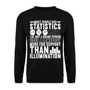 Data Scientist Data Analyst - Unisex Sweatshirt - black - Front - Alina (178cm) & Michal (187cm)