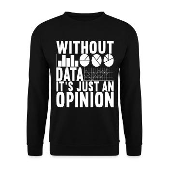 Data Scientist Data Analyst - Unisex Sweatshirt - black - Front - Alina (178cm) & Michal (187cm)