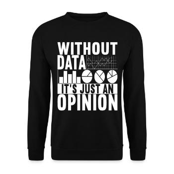 Analyste de données Data Scientist - Sweat-shirt Unisexe - noir - Devant - Alina (178cm) & Michal (187cm)
