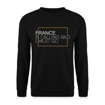 Frankreich Spruch - Unisex Pullover - Schwarz - Vorne - Alina (178cm) & Michal (187cm)