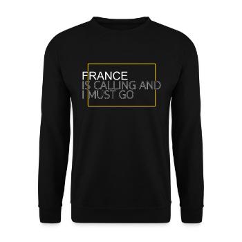 Frankreich Spruch - Unisex Pullover - Schwarz - Vorne - Alina (178cm) & Michal (187cm)