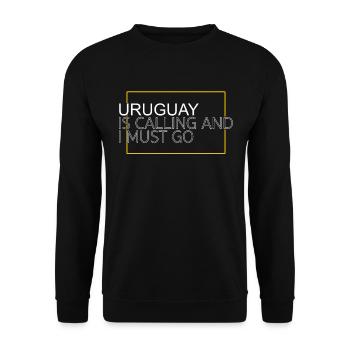 Uruguay Saying - Unisex Sweatshirt - black - Front - Alina (178cm) & Michal (187cm)
