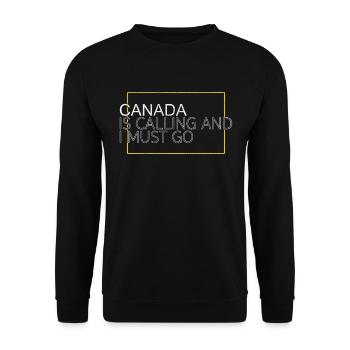 Kanada Spruch - Unisex Pullover - Schwarz - Vorne - Alina (178cm) & Michal (187cm)