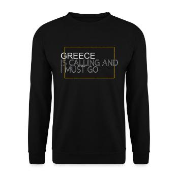 Grèce Dicton - Sweat-shirt Unisexe - noir - Devant - Alina (178cm) & Michal (187cm)