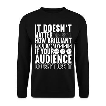 Analyste de données Data Scientist - Sweat-shirt Unisexe - noir - Devant - Alina (178cm) & Michal (187cm)