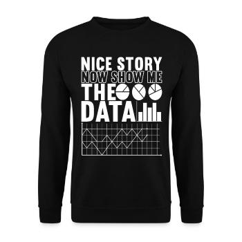 Analyste de données Data Scientist - Sweat-shirt Unisexe - noir - Devant - Alina (178cm) & Michal (187cm)