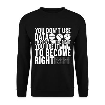 Data Scientist Data Analyst - Unisex Sweatshirt - black - Front - Alina (178cm) & Michal (187cm)