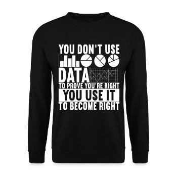 Data Scientist Data Analyst - Unisex Sweatshirt - black - Front - Alina (178cm) & Michal (187cm)