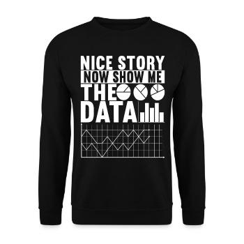 Analyste de données Data Scientist - Sweat-shirt Unisexe - noir - Devant - Alina (178cm) & Michal (187cm)