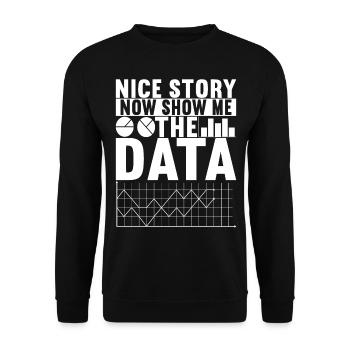 Data Scientist Data Analyst - Unisex Sweatshirt - black - Front - Alina (178cm) & Michal (187cm)